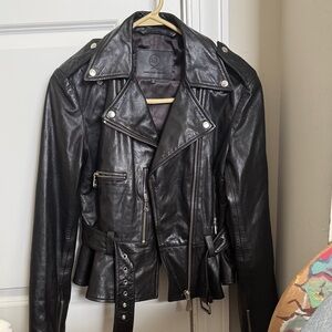 Alexander McQueen Women's Black Leather Jacket